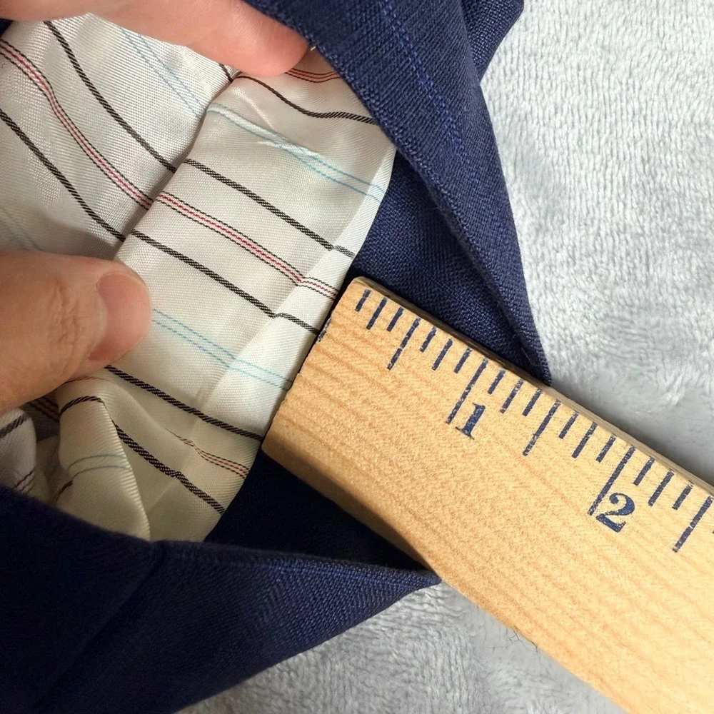 Lauren Ralph Lauren Mens Blue Plaid Wool Blend Natural Stretch Blazer Size 50R